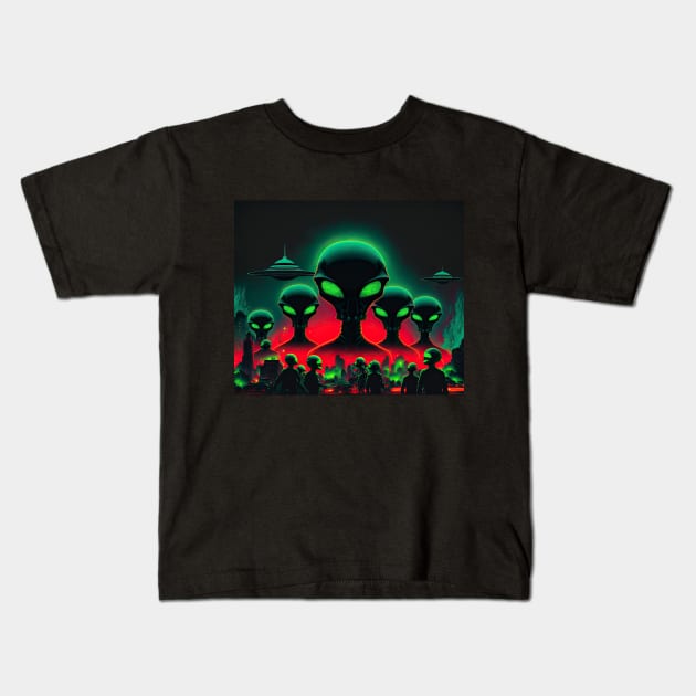 Alien Invasion Vol. 3 Kids T-Shirt by JoeBurgett